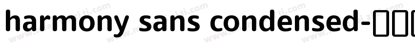 harmony sans condensed字体转换